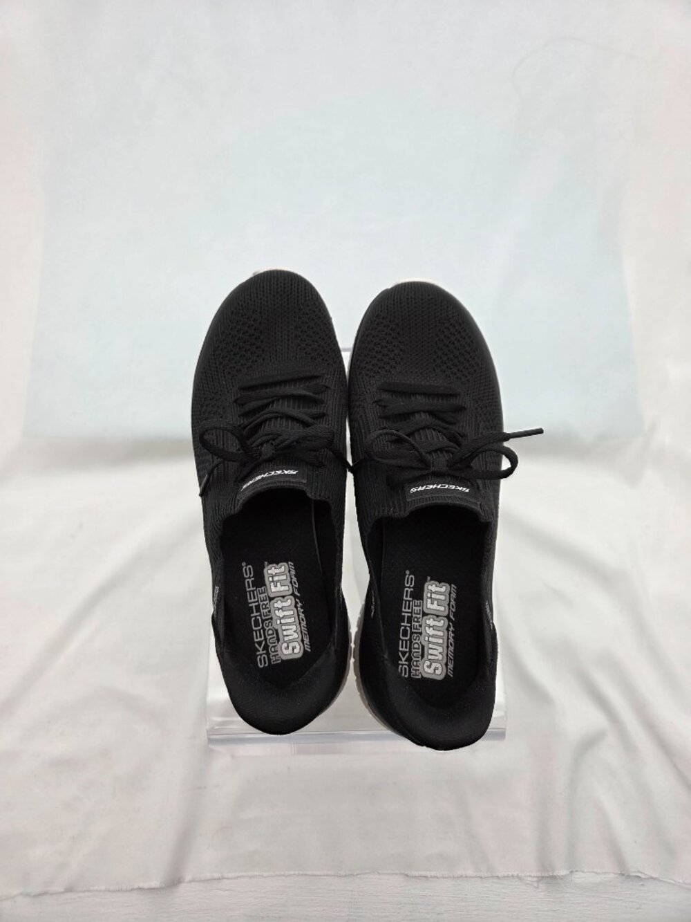 Skechers Hands Free Swift Fit Memory Foam Black Walking Shoes Sneakers Size 8.5 - Picture 3 of 8